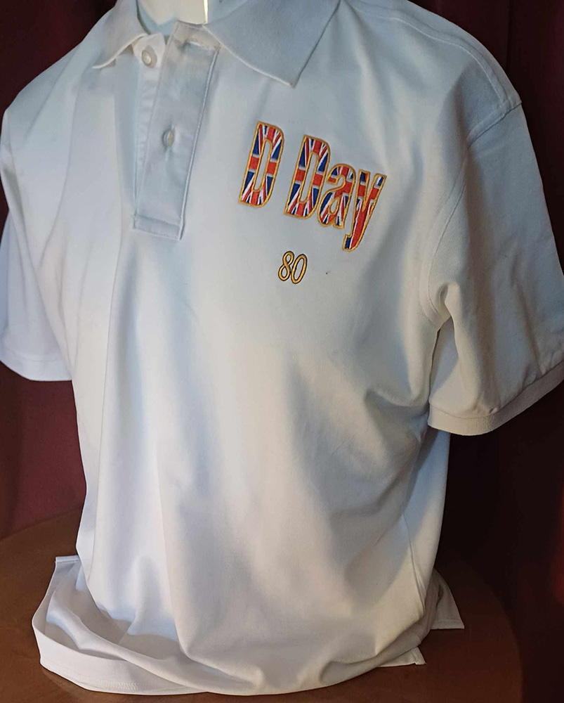 D Day 80 Polo Shirt- White
